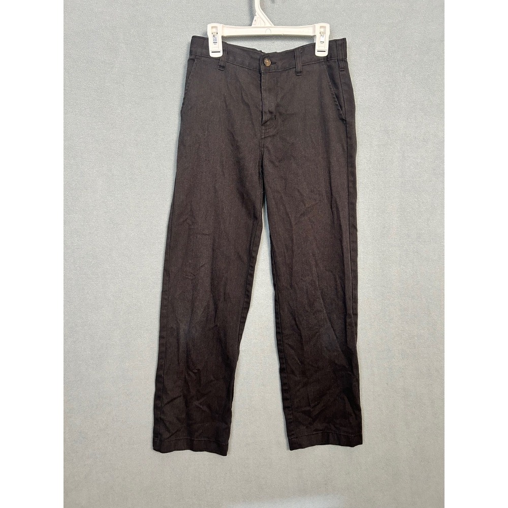 Dickies Kids Straight Leg Chino Pants Dark Gray Adjustable Waist School Uniform